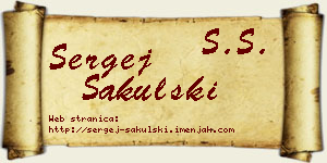 Sergej Sakulski vizit kartica